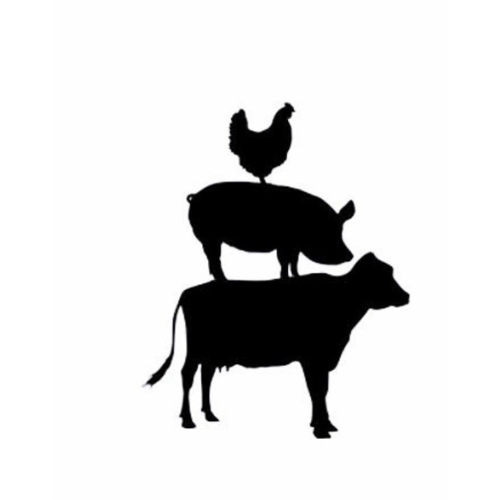 Farm Animal Stack Stickers – Cow Pig Chicken Decals (2-Pack)