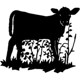 Cow Silhouette Stickers – Dairy Farm Cattle Decals (2-Pack)