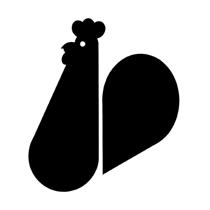Chicken Silhouette Stickers – Rooster Hen Decals (2-Pack)