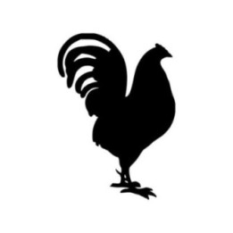 Rooster Chicken Stickers – Cockerel Silhouette Decals (2-Pack)
