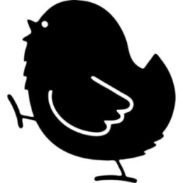 Chicken Silhouette Stickers – Hen Chick Decals (2-Pack)