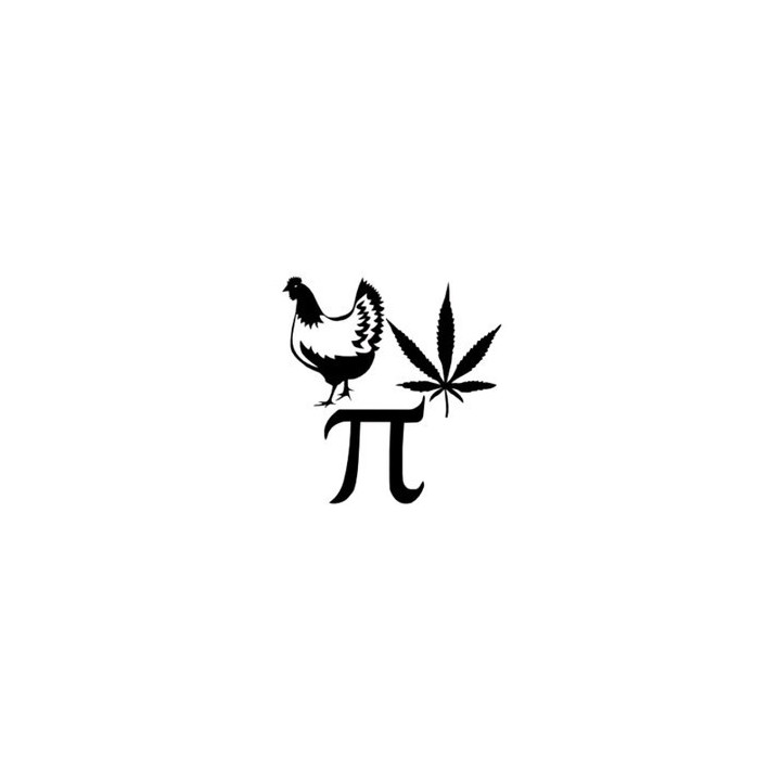 Chicken Pi Weed Stickers – Funny Pun Decals (2-Pack)