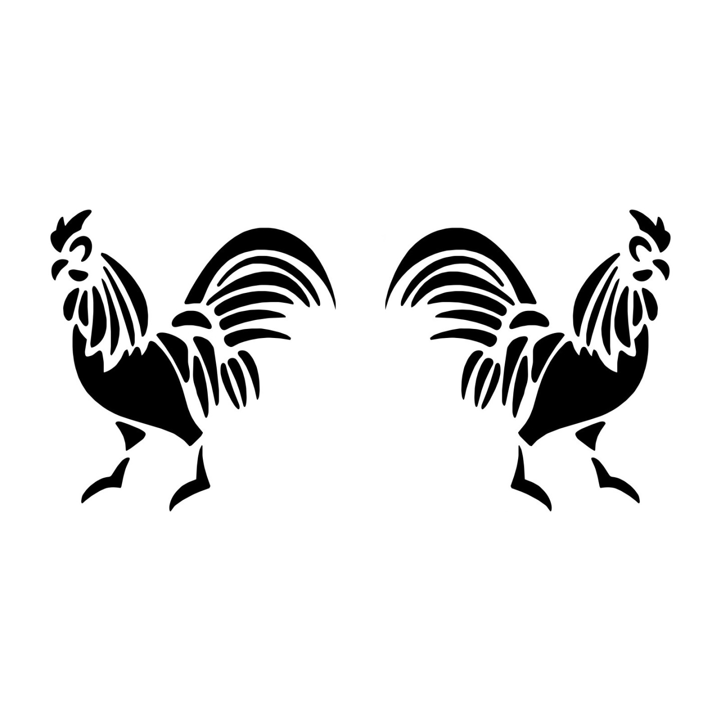 Rooster Cockerel Stickers – Farm Chicken Decals (2-Pack)