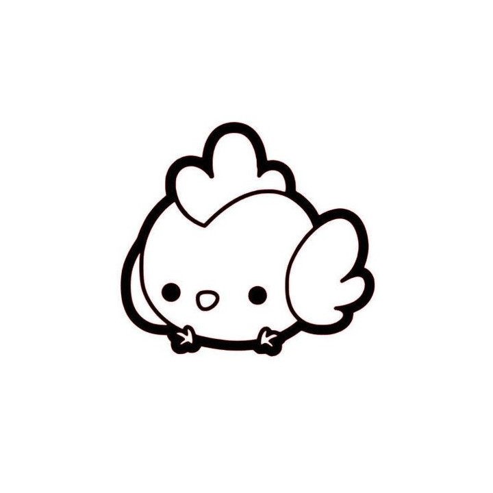 Cute Kawaii Chicken Stickers – Chibi Hen Decals (2-Pack)