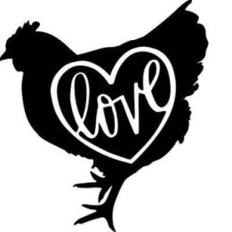 Chicken Love Heart Stickers – Hen Decals (2-Pack)