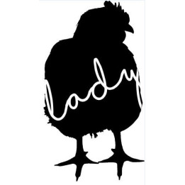Lady Chicken Stickers – Hen Silhouette Coop Decals (2-Pack)