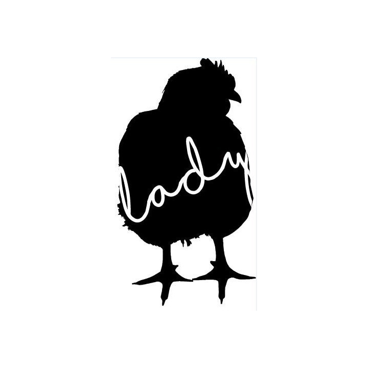 Lady Chicken Stickers – Hen Silhouette Coop Decals (2-Pack)