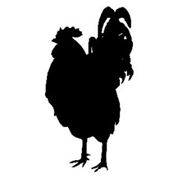 Rooster Silhouette Stickers – Cockerel Farm Decals (2-Pack)
