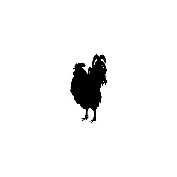 Rooster Silhouette Stickers – Cockerel Farm Decals (2-Pack)