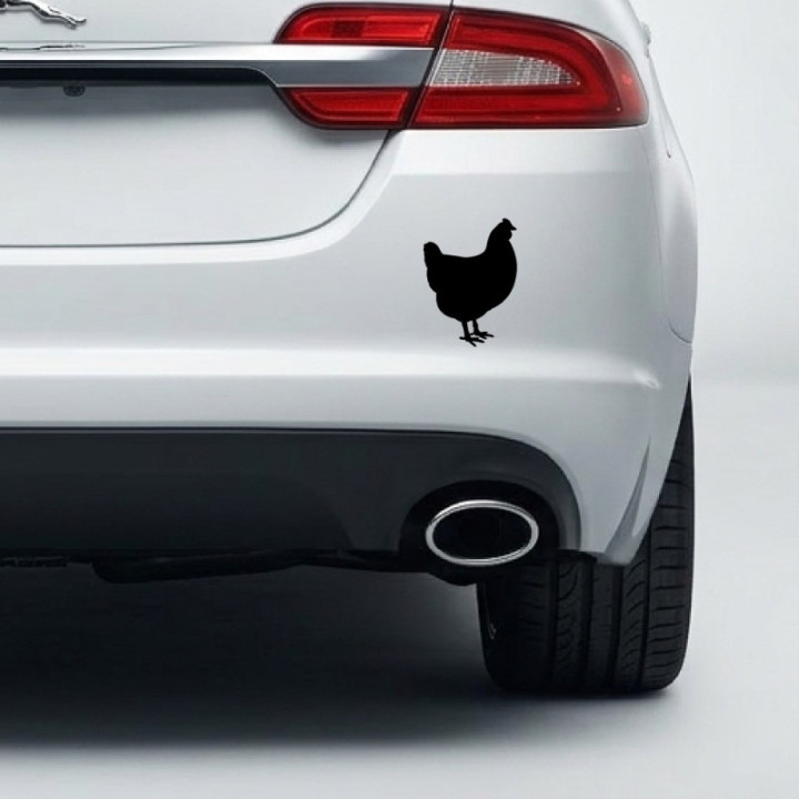 Chicken Hen Silhouette Stickers – Poultry Decals (2-Pack)