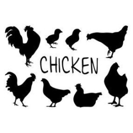 Chicken Silhouette Stickers – Rooster Hen Decals (2-Pack)