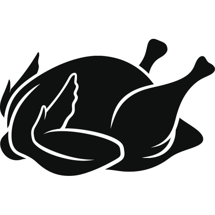 Roast Chicken Stickers – Whole Bird Food Decals (2-Pack)