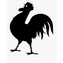 Rooster Silhouette Stickers – Cockerel Farm Decals (2-Pack)