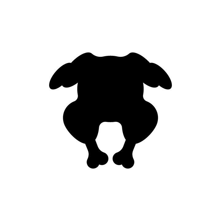 Whole Chicken Silhouette Stickers – Poultry Decals (2-Pack)
