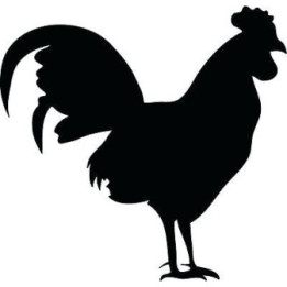 Rooster Chicken Stickers – Cockerel Silhouette Decals (2-Pack)