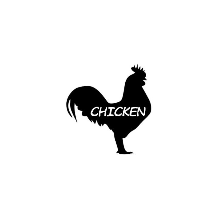 Chicken Rooster Stickers – Cockerel Silhouette Decals (2-Pack)