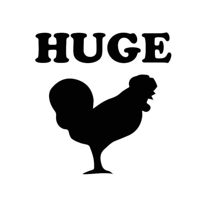 Huge Cock Stickers – Funny Rooster Chicken Decals (2-Pack)