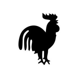 Rooster Chicken Stickers – Cockerel Silhouette Decals (2-Pack)