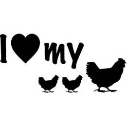 I Love My Chickens Stickers – Poultry Decals (2-Pack)