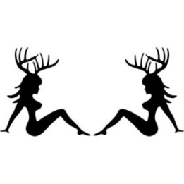 Buck Deer V56 Stickers – Antler Heart Hunting Nature Decals (2-Pack)