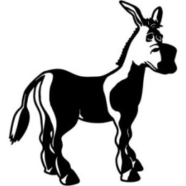 Donkey Stickers – Farm Animal Silhouette Decals (2-Pack)