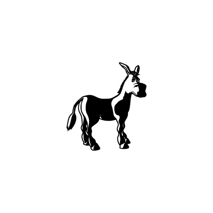 Donkey Stickers – Farm Animal Silhouette Decals (2-Pack)