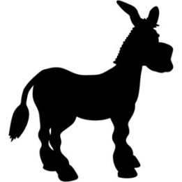 Donkey Silhouette Stickers – Burro Farm Animal Decals (2-Pack)