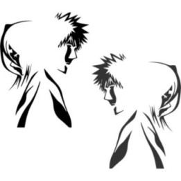 Bleach Ichigo & Rukia Stickers – Anime Decals (2-Pack)
