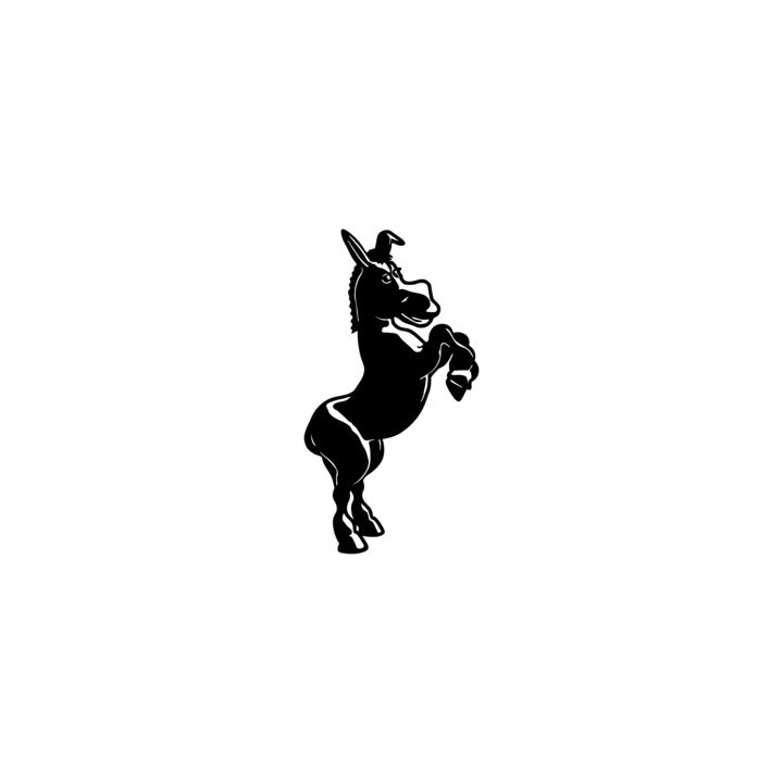 Donkey Rearing Stickers – Mule Silhouette Decals (2-Pack)