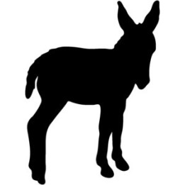 Donkey Foal Stickers – Baby Donkey Silhouette Decals (2-Pack)