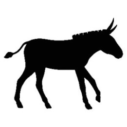 Donkey Silhouette Stickers – Farm Animal Decals (2-Pack)