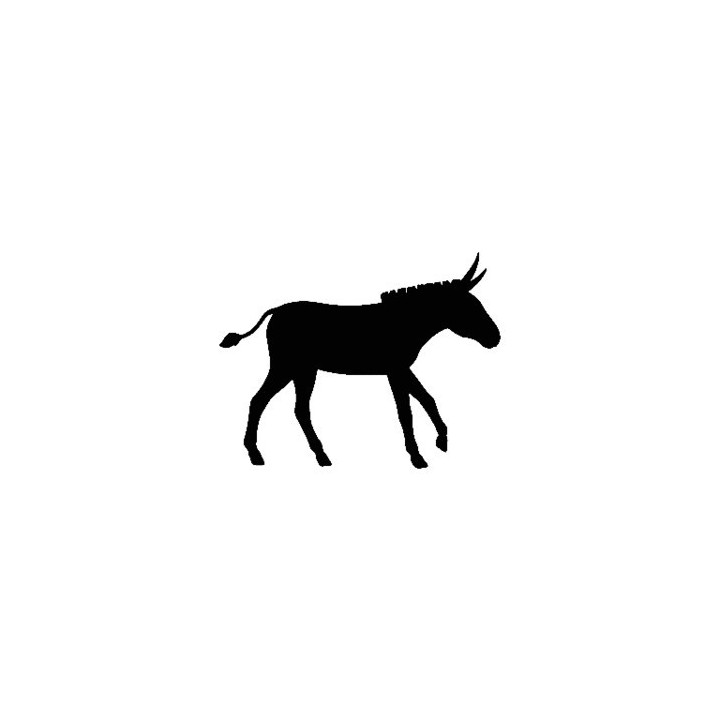 Donkey Silhouette Stickers – Farm Animal Decals (2-Pack)