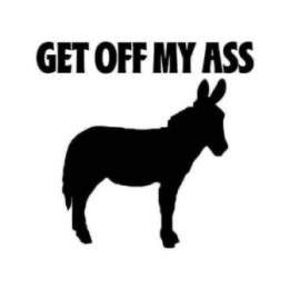 Get Off My Ass Donkey Stickers – Funny Decals (2-Pack)