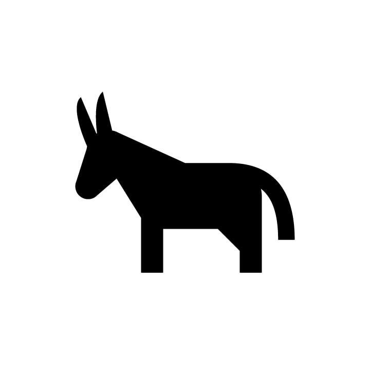 Donkey Stickers – Farm Animal Silhouette Decals (2-Pack)