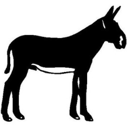 Donkey Stickers – Farm Animal Silhouette Decals (2-Pack)