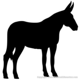 Donkey Silhouette Stickers – Farm Animal Decals (2-Pack)