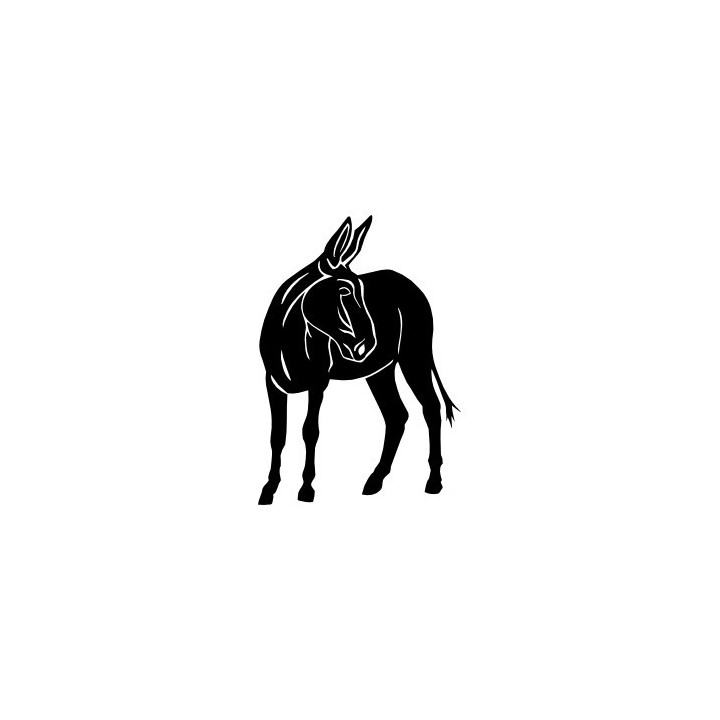 Donkey Stickers – Farm Animal Silhouette Decals (2-Pack)