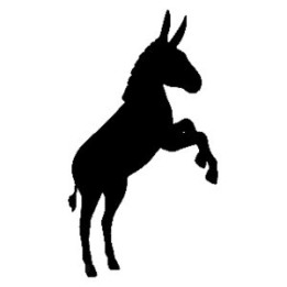Donkey Rearing Silhouette Stickers – Farm Decals (2-Pack)
