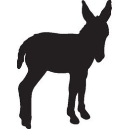 Donkey Foal Stickers – Farm Animal Silhouette (2-Pack)