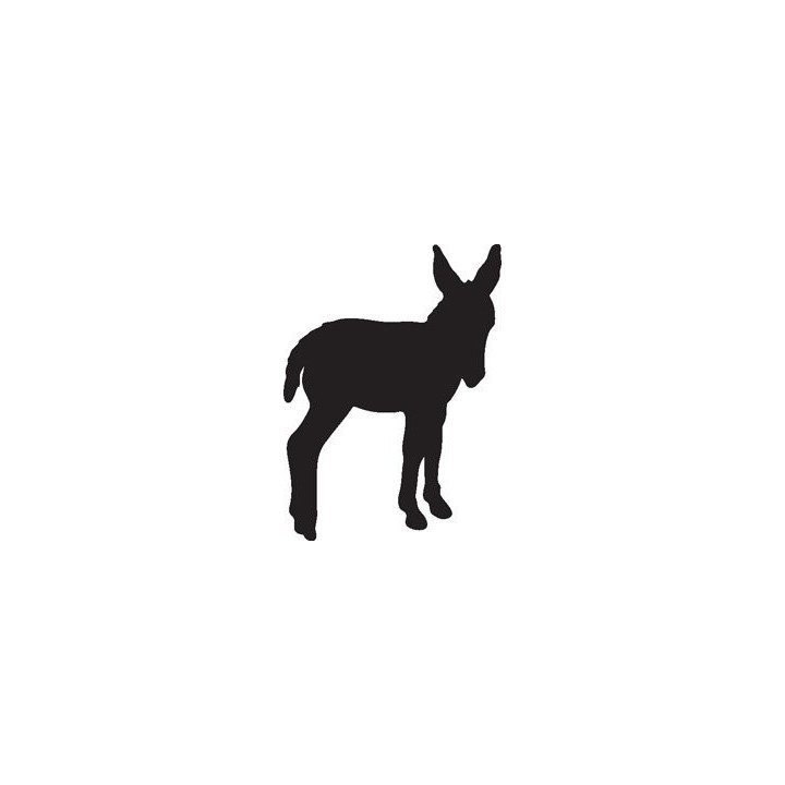 Donkey Foal Stickers – Farm Animal Silhouette (2-Pack)