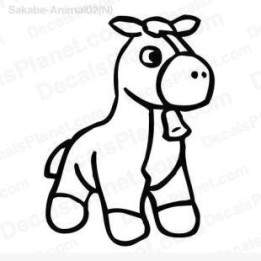 Donkey Stickers – Cute Cartoon Animal Decals (2-Pack)