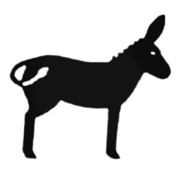 Donkey Silhouette Stickers – Farm Animal Decals (2-Pack)
