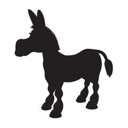 Donkey Stickers – Farm Animal Silhouette Decals (2-Pack)