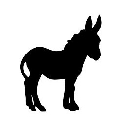 Donkey Silhouette Stickers – Farm Animal Decals (2-Pack)