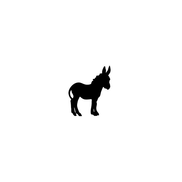 Donkey Silhouette Stickers – Farm Animal Decals (2-Pack)