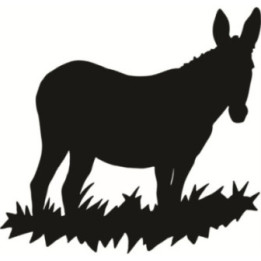 Donkey Silhouette Stickers – Farm Animal Decals (2-Pack)