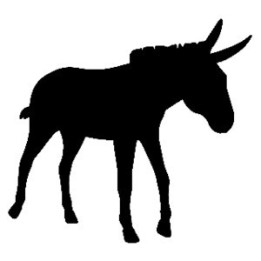 Donkey Silhouette Stickers – Farm Animal Decals (2-Pack)