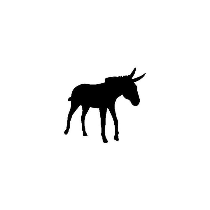 Donkey Silhouette Stickers – Farm Animal Decals (2-Pack)