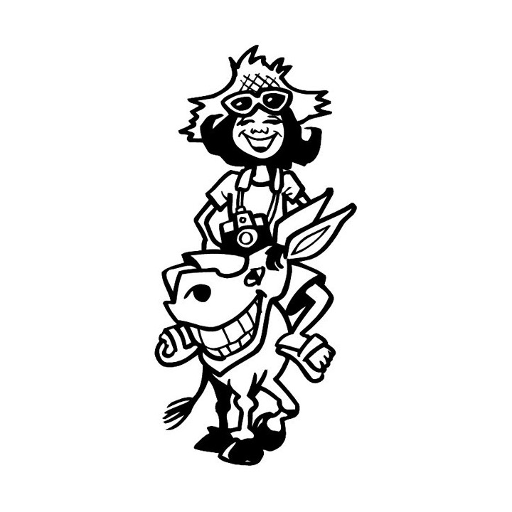 Donkey Ride Stickers – Funny Seaside Donkey Decals (2-Pack)