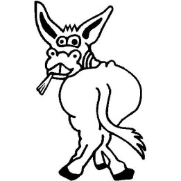 Funny Donkey Stickers – Cartoon Burro Decals (2-Pack)